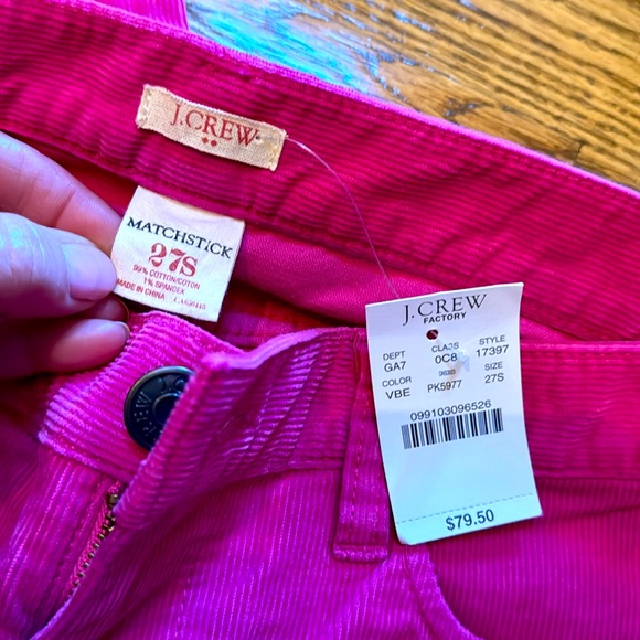 NWT J. Crew Matchstick Stretch Vintage Cord - Picture 3 of 3